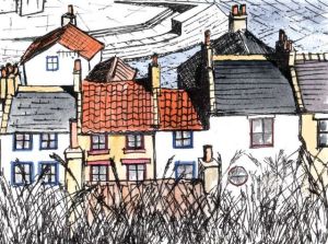 Cottages in Staithes Yorkshire.